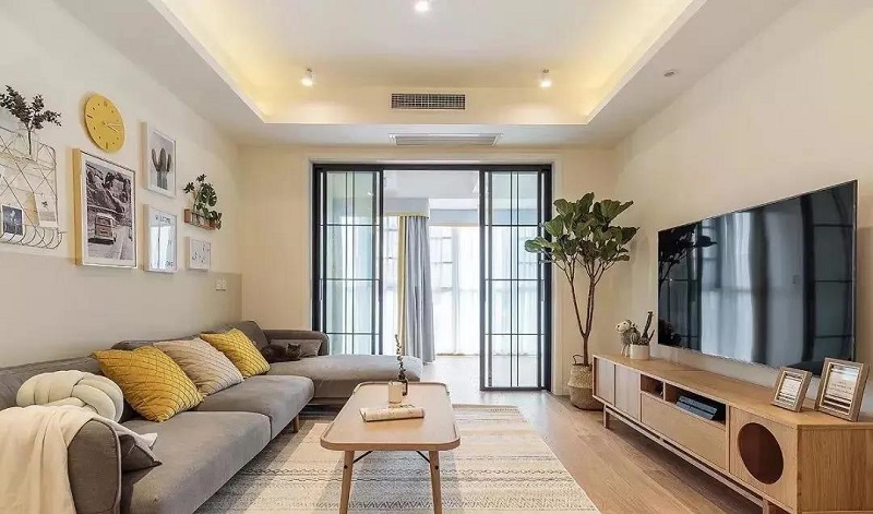 100㎡三居室北歐風裝修，原木搭配暖色調讓家溫馨