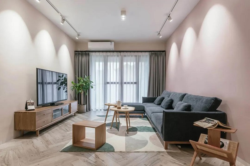 108平米現(xiàn)代簡約效果圖，不做電視墻裝修效果一樣好