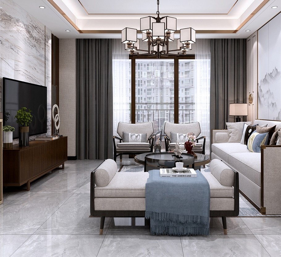 122平現(xiàn)代四房裝修，空間舒服而優(yōu)雅