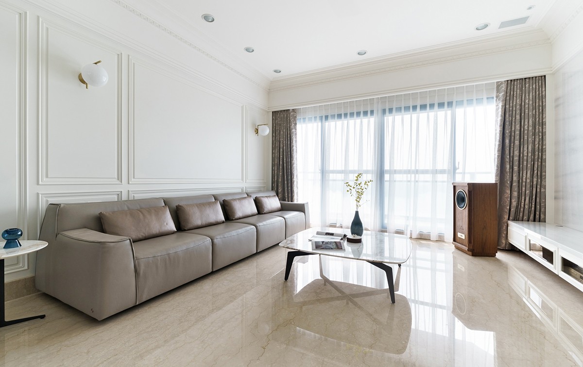 90平現(xiàn)代簡約三房裝修，極大化透亮視野