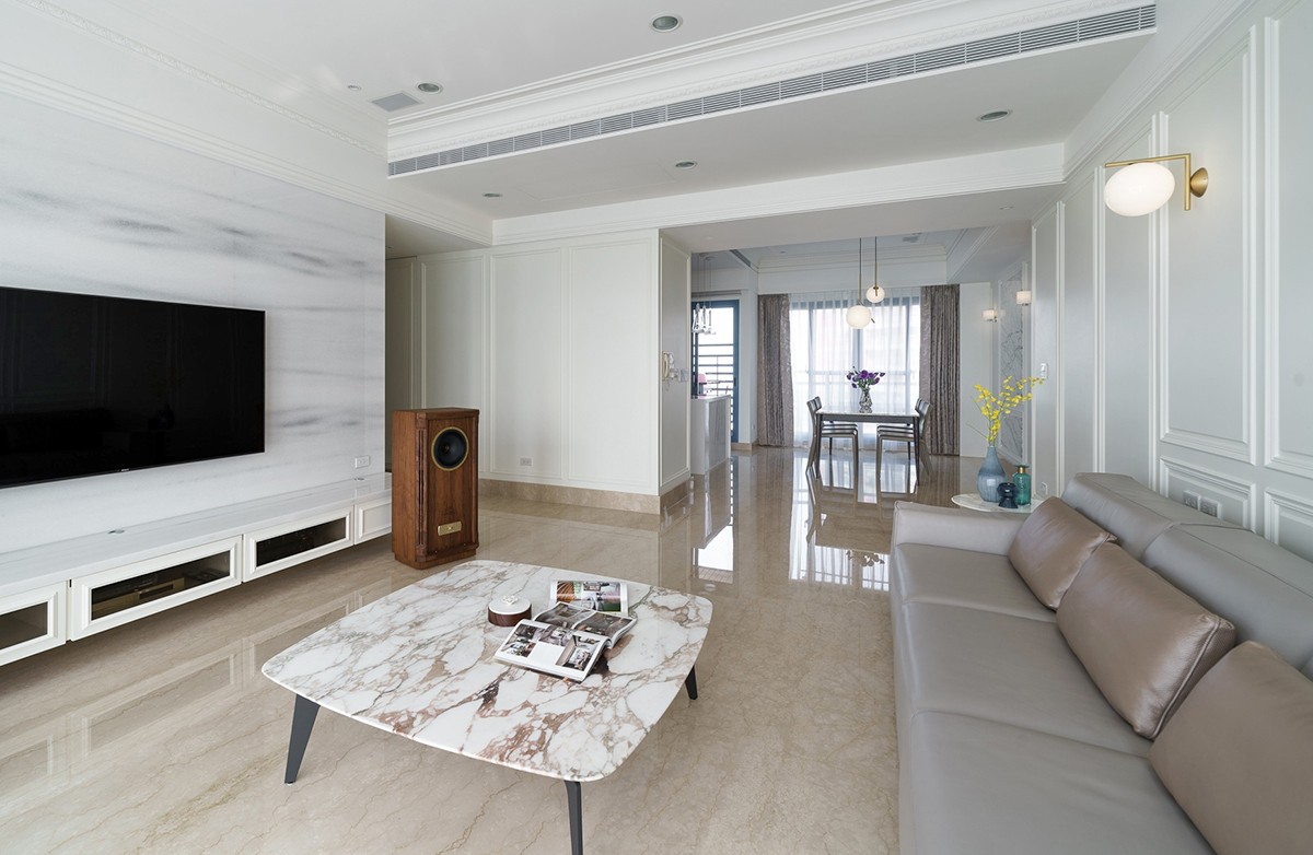 90平現(xiàn)代簡約三房裝修，極大化透亮視野