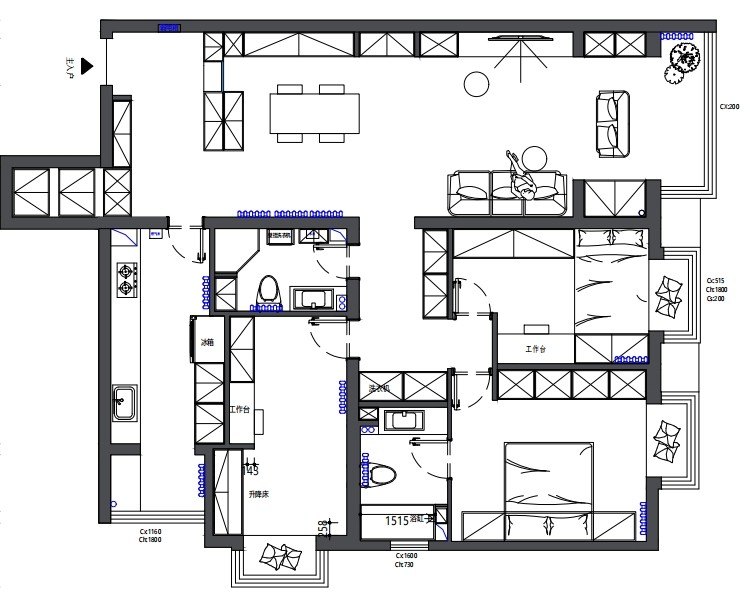 120平現(xiàn)代簡(jiǎn)約三居裝修，簡(jiǎn)約舒適風(fēng)格