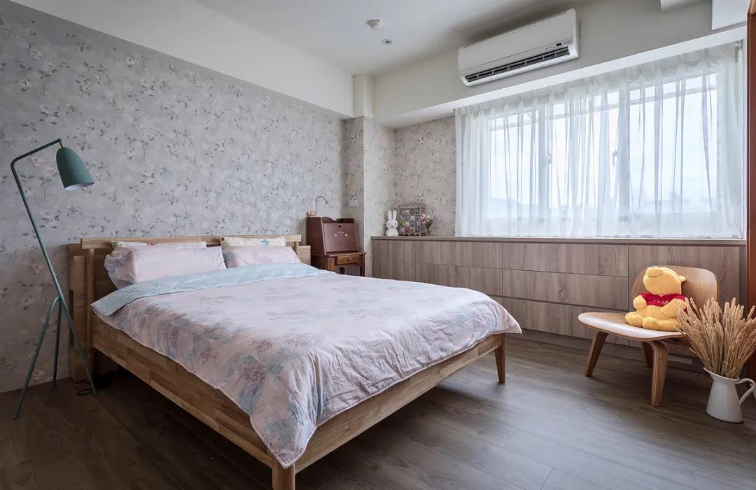 100㎡簡約北歐風(fēng)格新房裝修案例，湖藍(lán)色清新美宅！