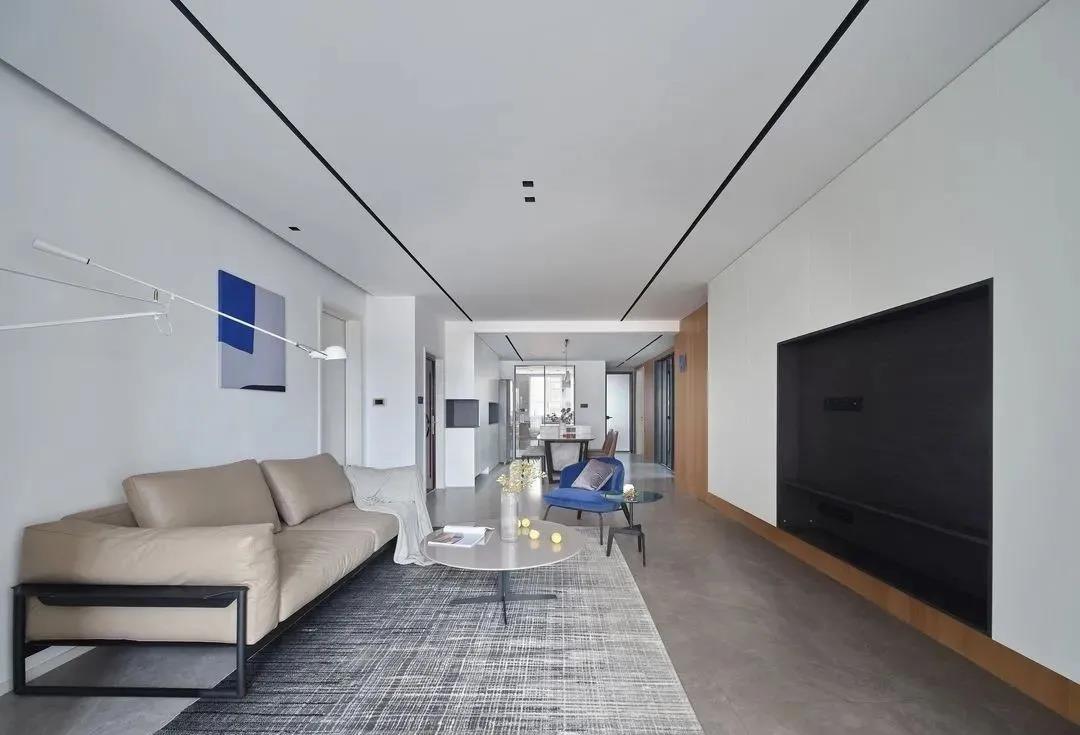 145㎡現(xiàn)代簡(jiǎn)約風(fēng)格新房裝修，電視柜+隱藏門