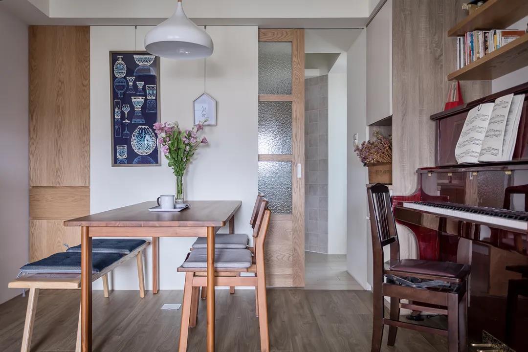 100㎡簡約北歐風(fēng)格新房裝修案例，湖藍(lán)色清新美宅！