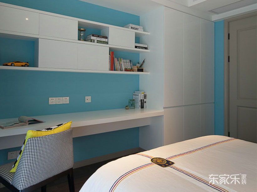 長沙綠地新都會(huì)123平米美式風(fēng)格裝修案例