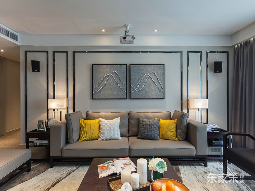 長沙綠地新都會(huì)123平米美式風(fēng)格裝修案例