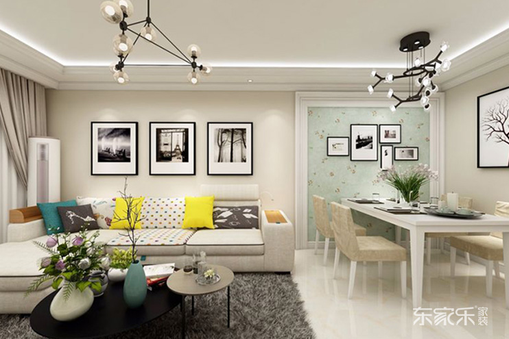 長沙恒大綠洲110平簡歐風(fēng)格裝修案例