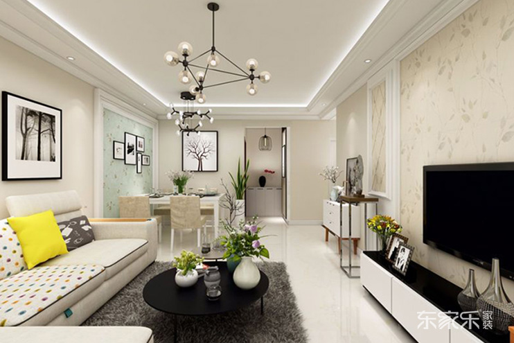 長沙恒大綠洲110平簡歐風(fēng)格裝修案例