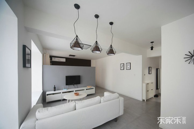 長沙時代傾城85平米現(xiàn)代簡約風格裝修案例