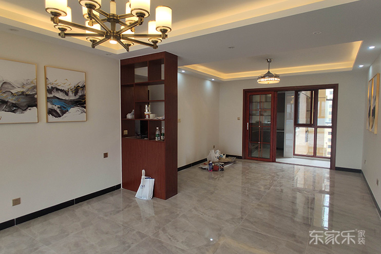 長沙洋湖明園160平米新中式風(fēng)格裝修案例