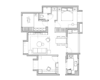 76㎡緊湊二房北歐風(fēng)設(shè)計(jì)，精致高級(jí)真時(shí)尚