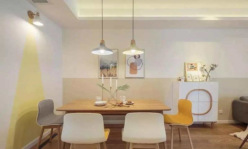 100㎡三居室北歐風裝修，原木搭配暖色調讓家溫馨