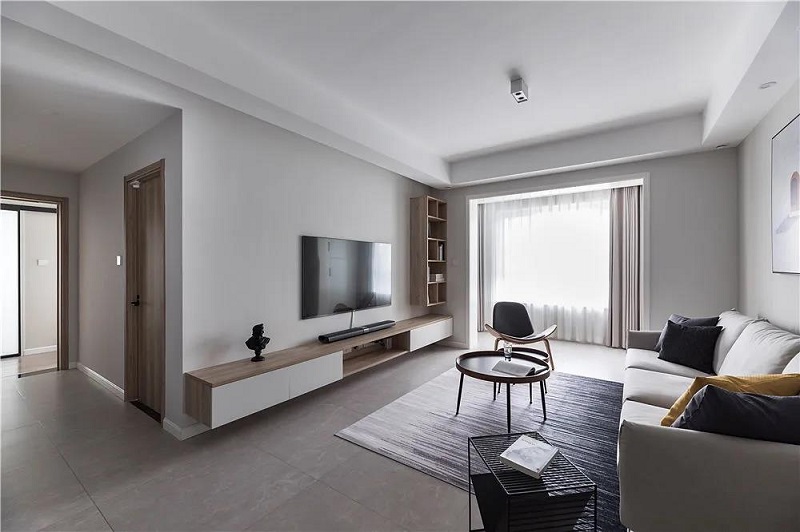 102平米三居室極簡(jiǎn)風(fēng)，巧用中性色打造舒適的居家環(huán)境