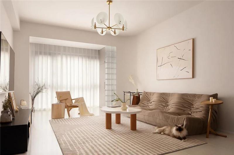 118㎡現(xiàn)代簡約三居室，全屋奶油色裝飾，溫柔優(yōu)雅恬靜舒適