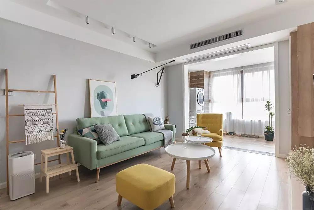 92㎡簡約北歐風(fēng)格新房裝修，開放式書房通透明亮！