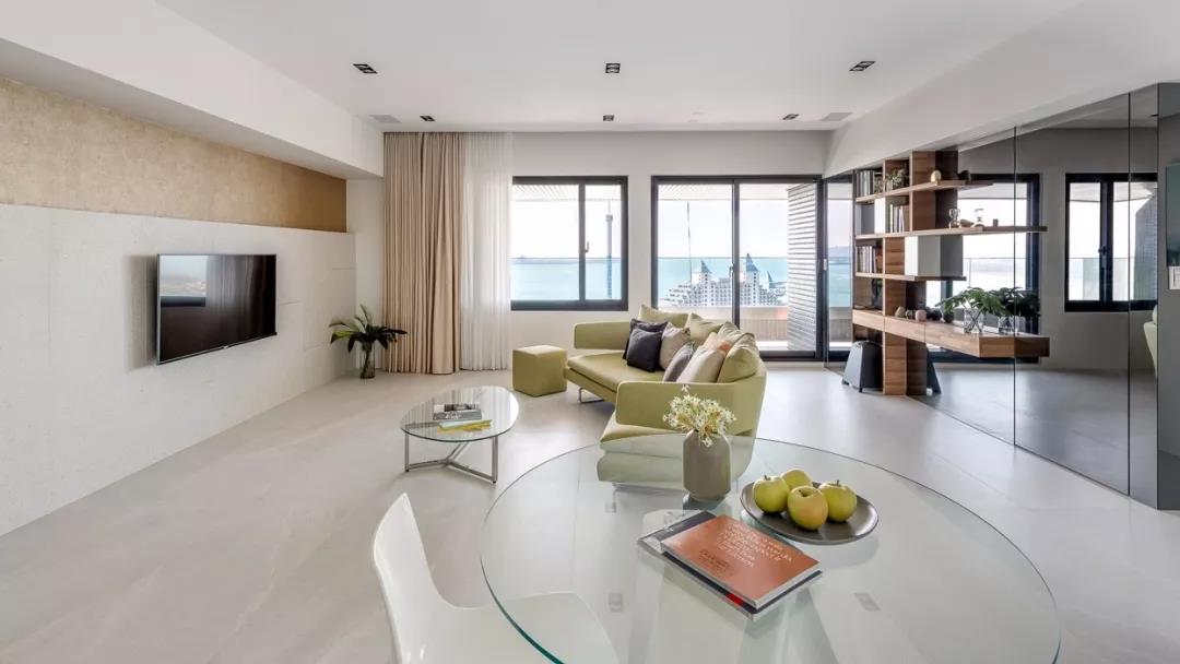 100㎡現(xiàn)代簡約風(fēng)格裝修效果圖，浪漫海景房清爽空靈！