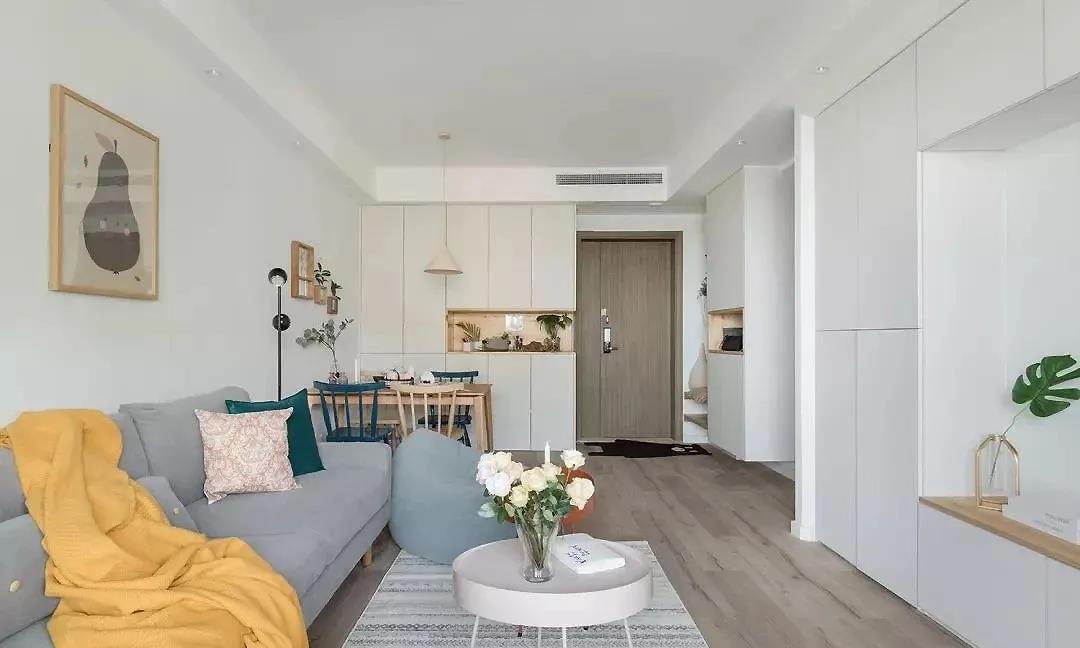 84㎡簡約北歐風(fēng)格新房裝修，精致清新小兩室