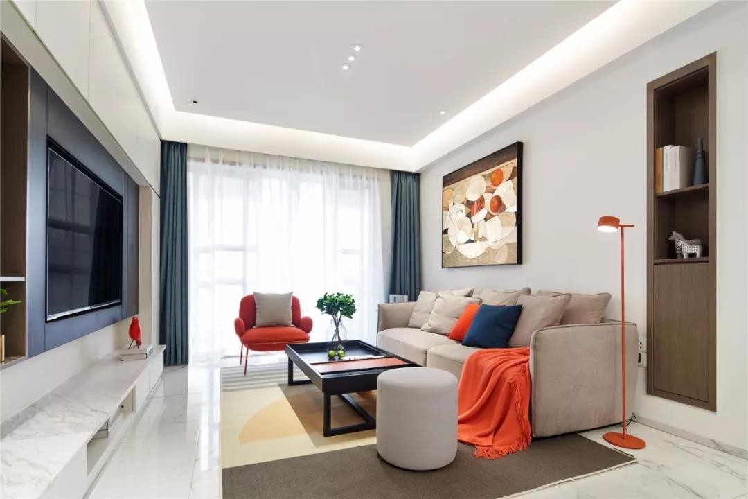 100平米的現(xiàn)代宜家風(fēng)格，讓空間充滿舒適感