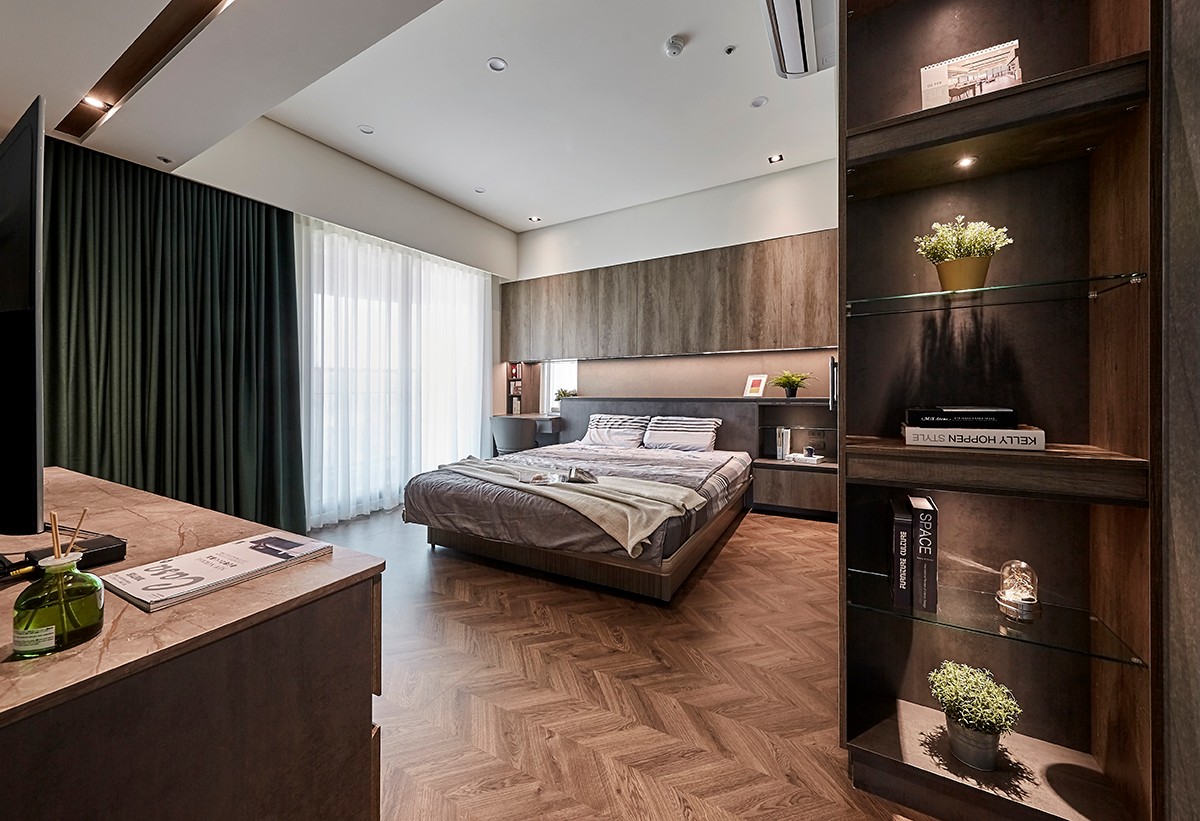 120平大三房輕奢風格裝修，色彩沉著內(nèi)斂