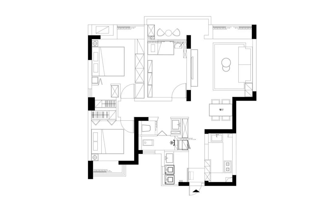 100㎡現(xiàn)代風(fēng)格裝修效果圖，臥室小衣帽間收納實用！
